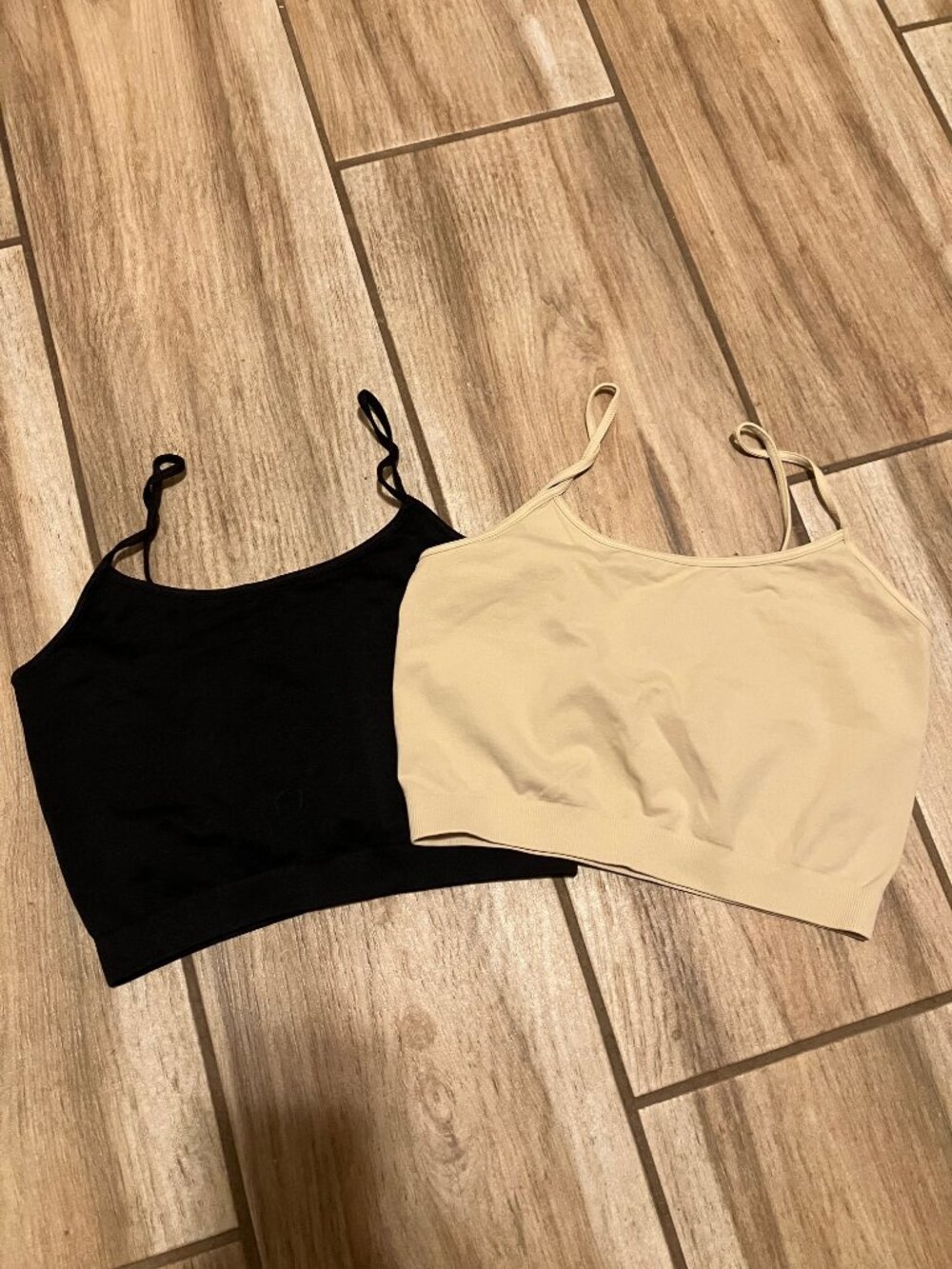 Worn Nikibiki (2) Sports or Crop Tops Black & Beige Size OS